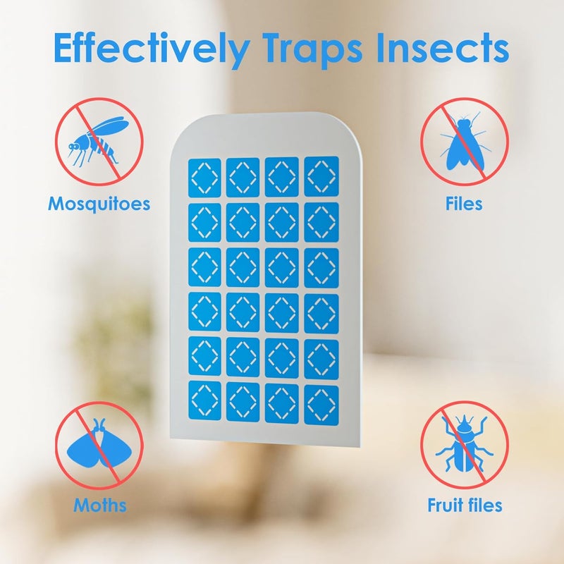 TIENBE 12 Pack Magnetism Glue Cards Indoor Plug-in Fly Trap Refill Pack for Indoor Fly Trap - Image 3